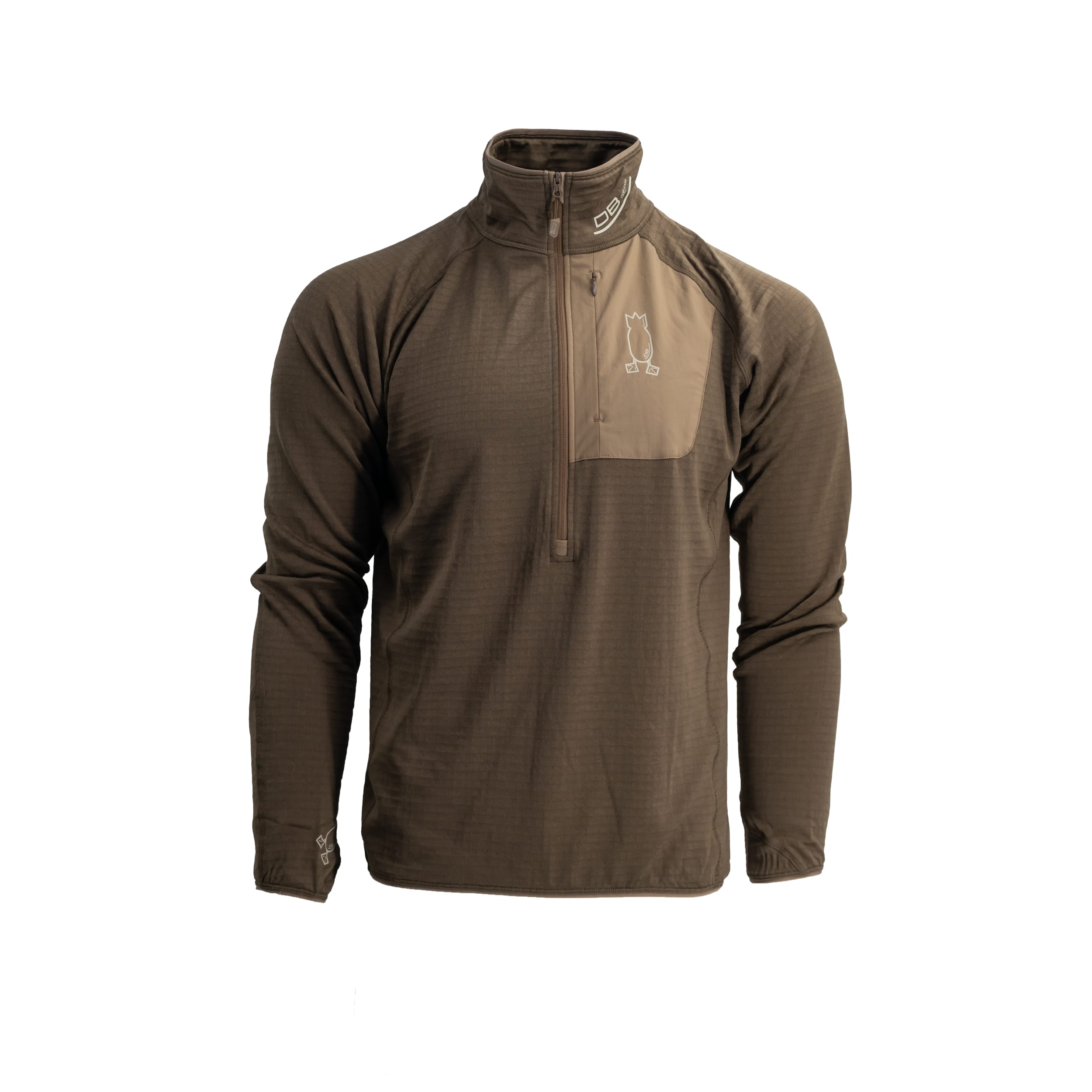 Hunting Base Layer Shirt Hoodie Otter Brown S