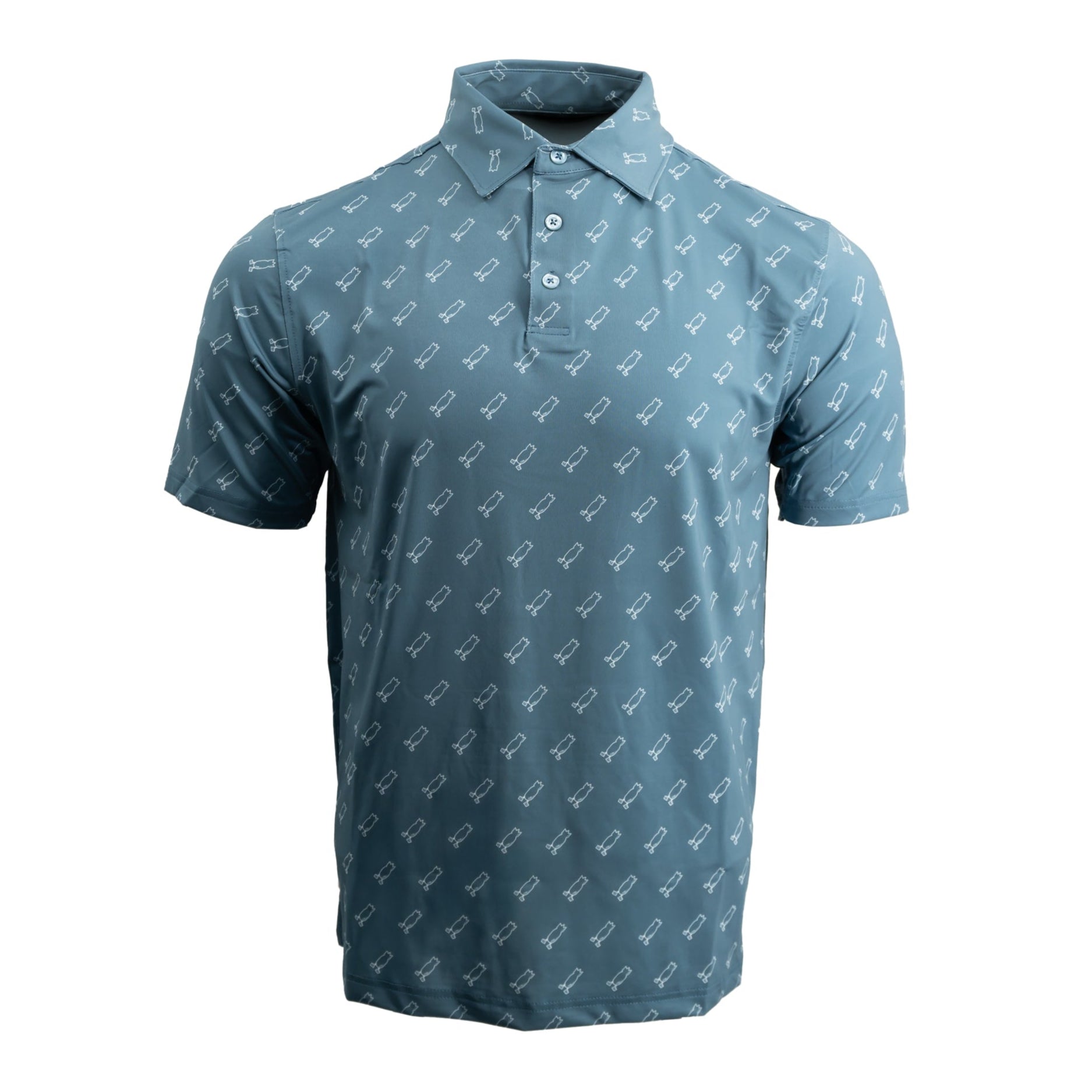 Golf Polo Marine with White Logos S