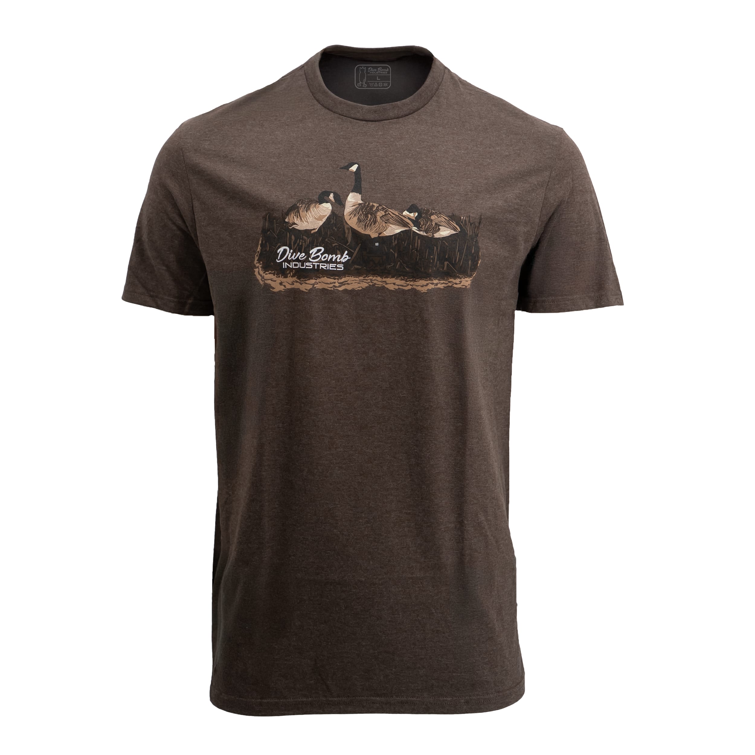 Goose Hunting Tee Heathered Brown S