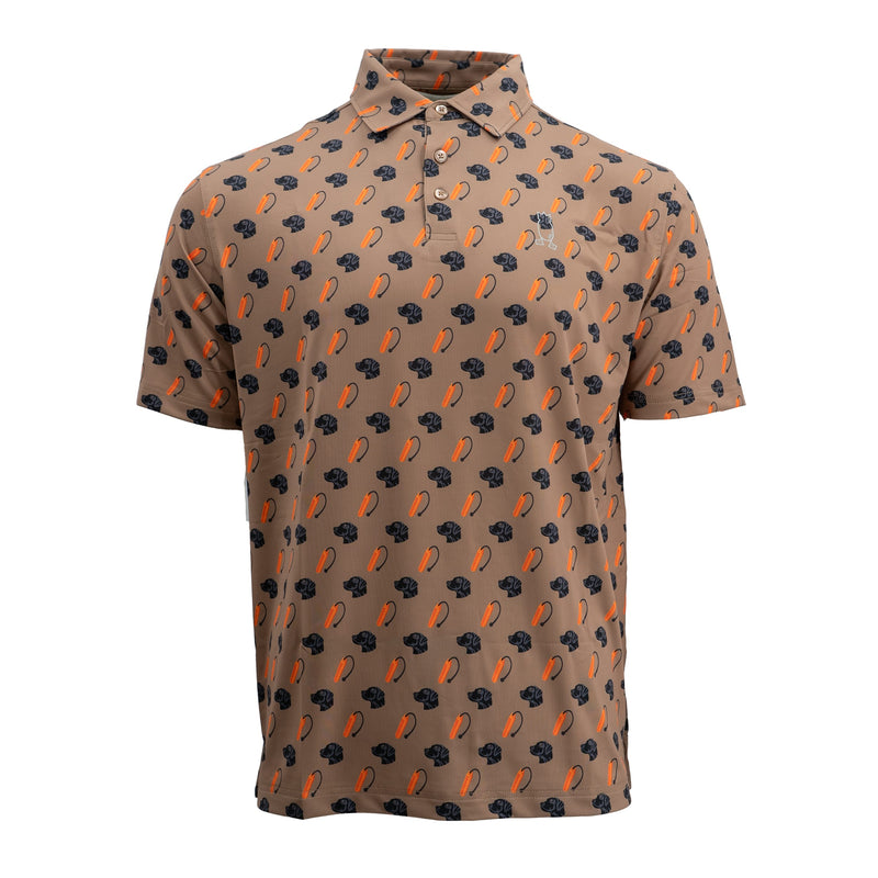 Performance Golf Polo Black Dog and Bumper S