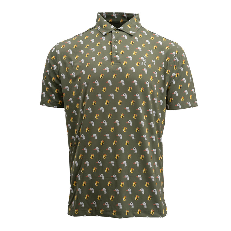 Performance Golf Polo Snow Geese and Collar S