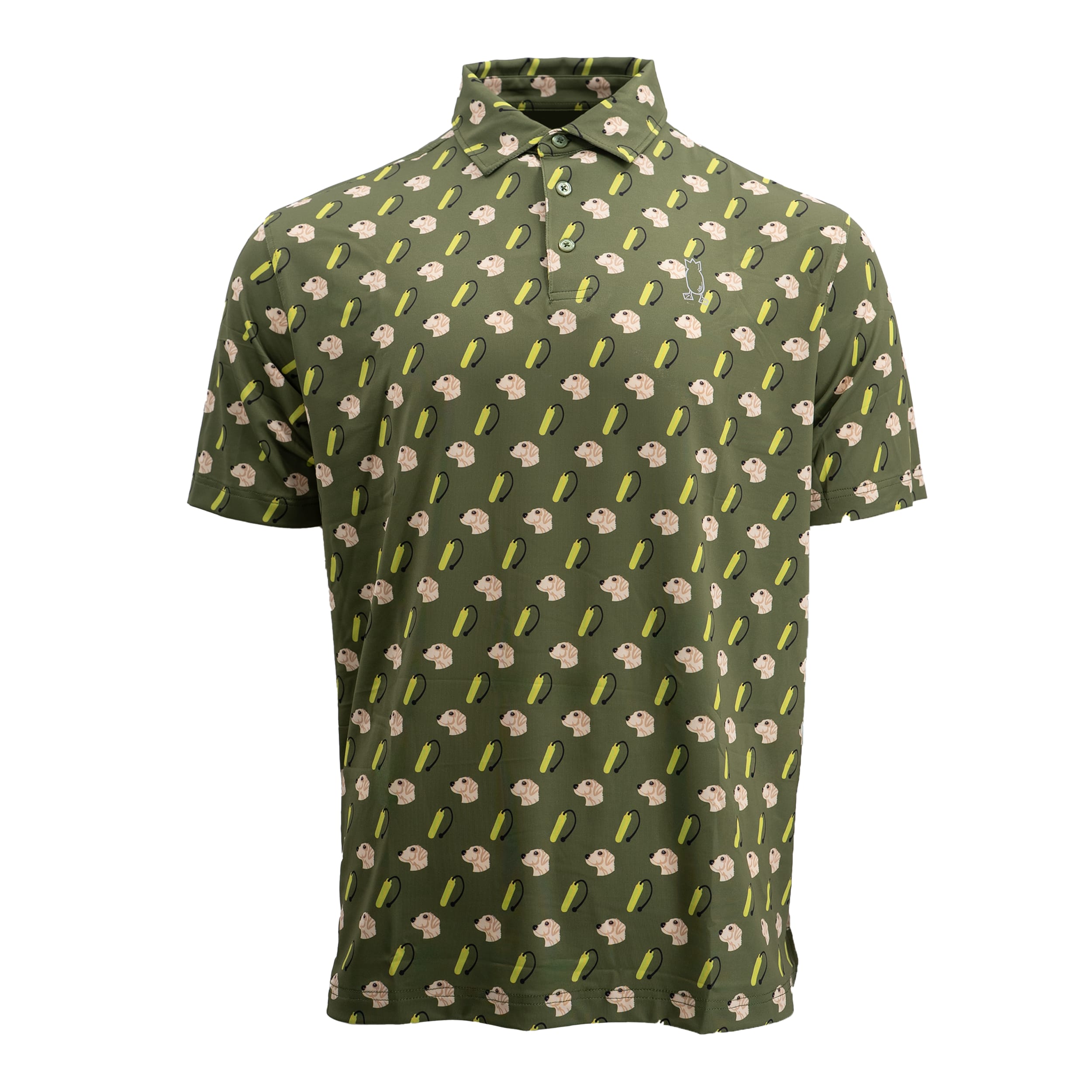 Performance Golf Polo Yellow Dog and Bumper S