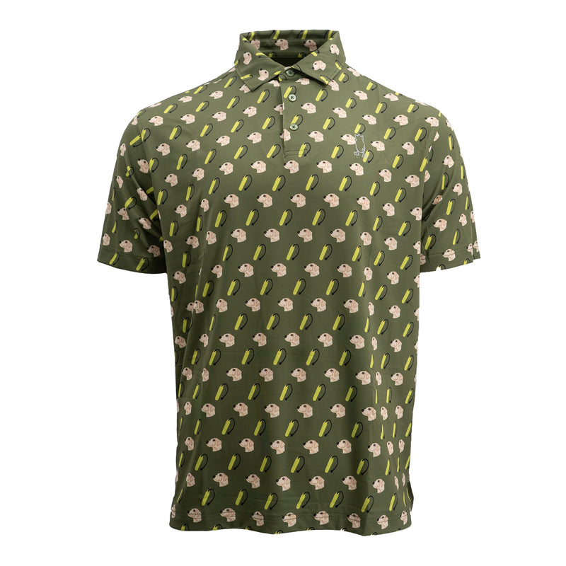 Performance Golf Polo Yellow Dog and Bumper S