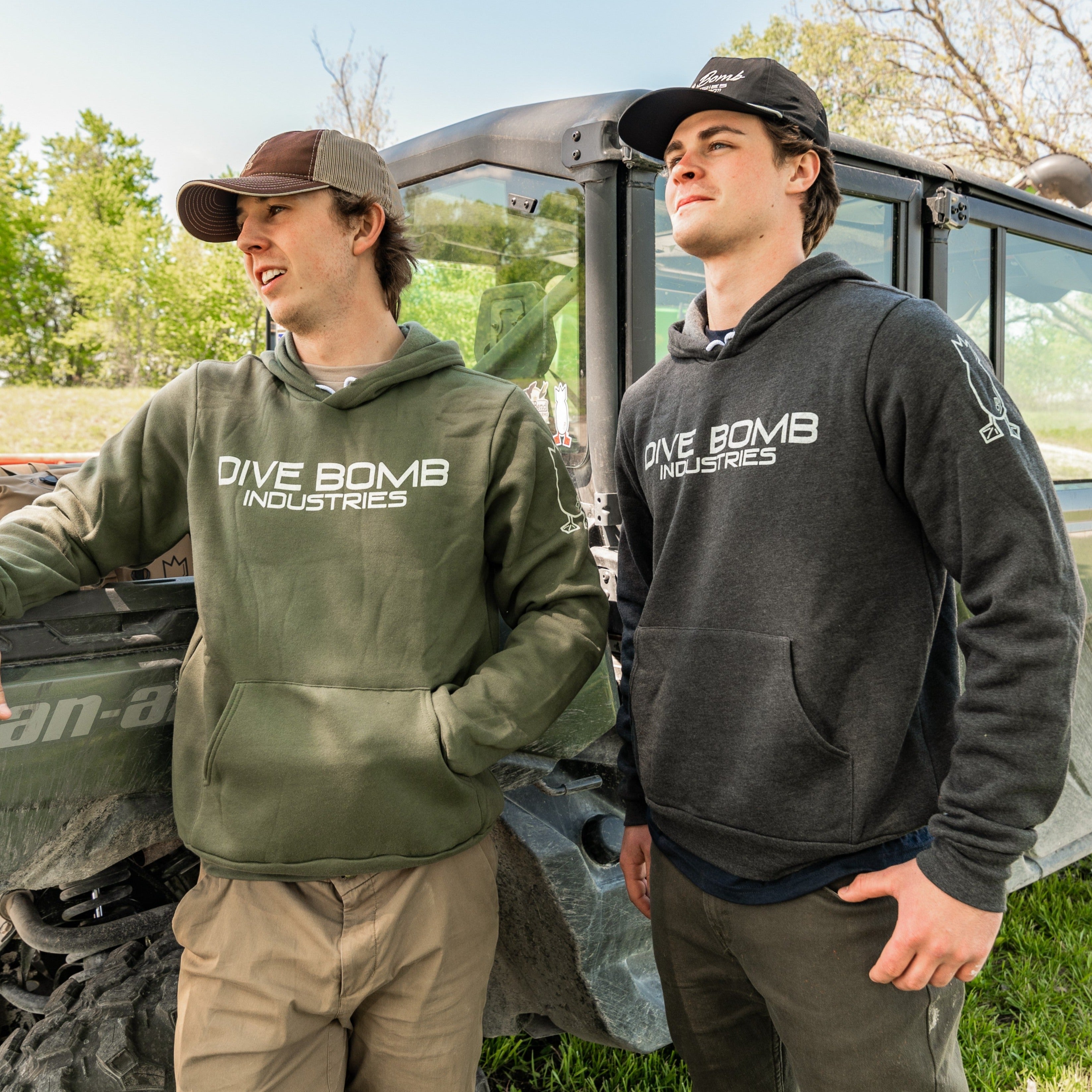 Classic Text Premium Fleece Hoodie Unisex Hoodies Dive Bomb Industries