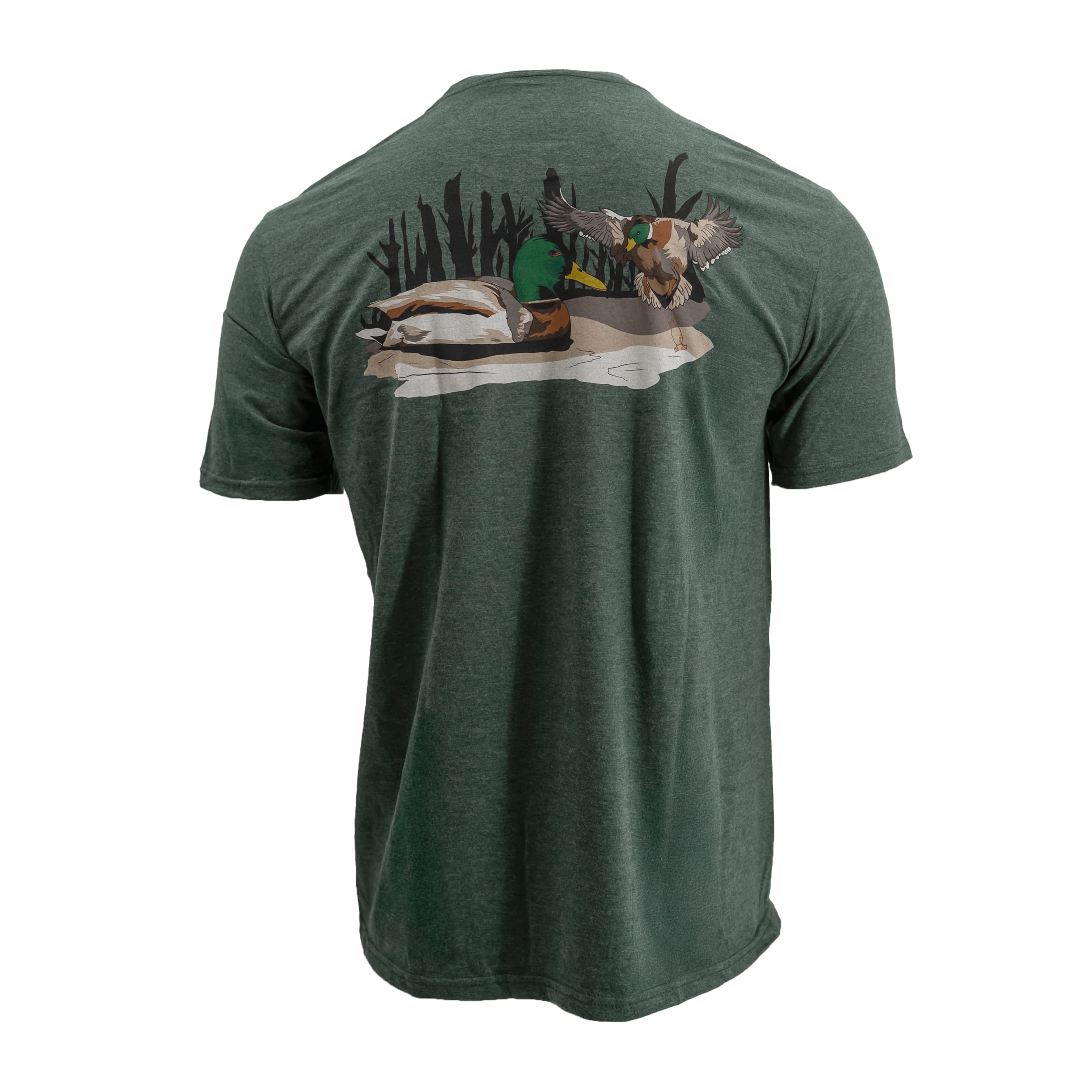 Mallards Tee Heathered Forest Green S