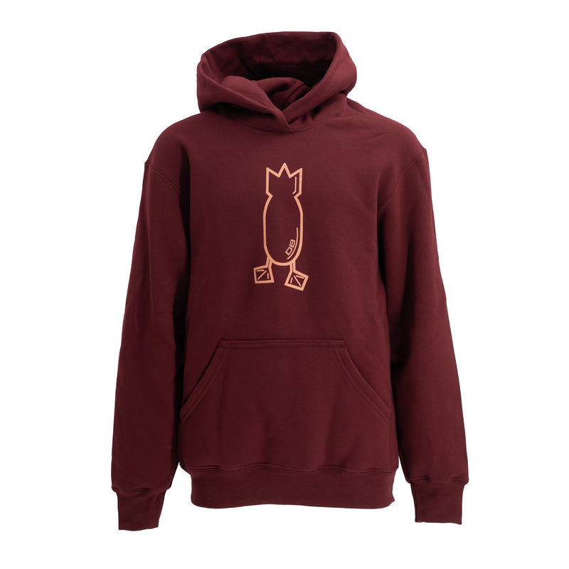 Youth Hunting Hoodie Maroon Youth Small