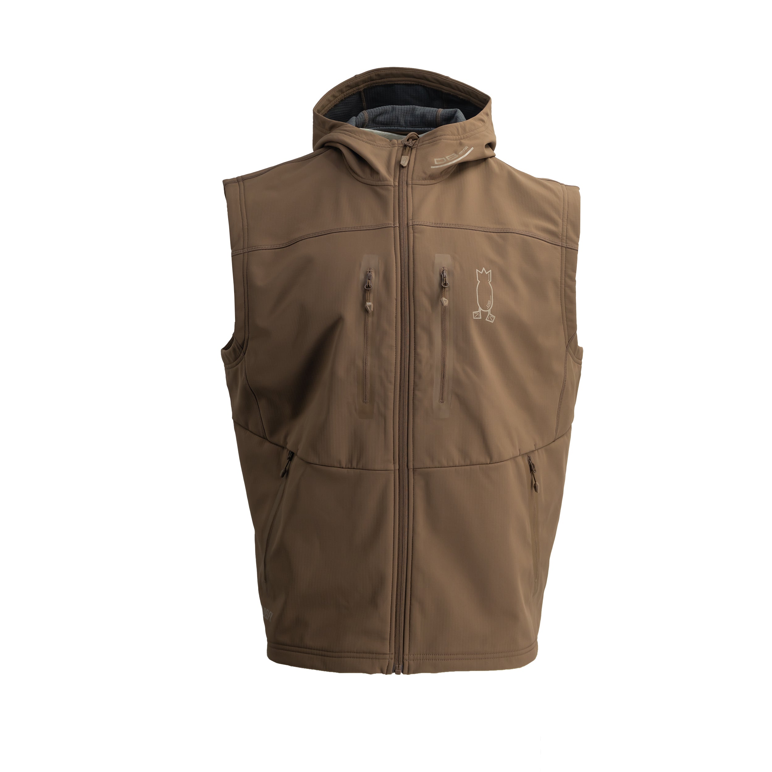 Hooded Vest Otter Brown S