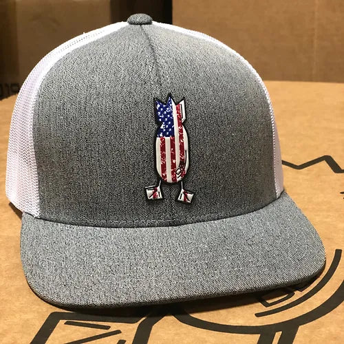 Worn American Flag Snapback Hat