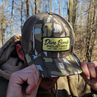 Camo Script Text Snapback Hat Structured Patch Hat (3 Color Options)