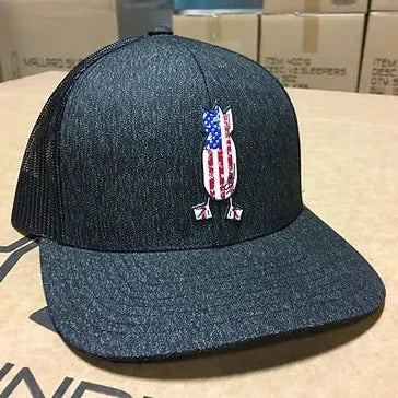 Worn American Flag Snapback Hat