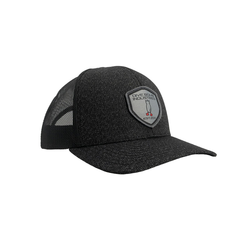 Shield Hat Heather Black