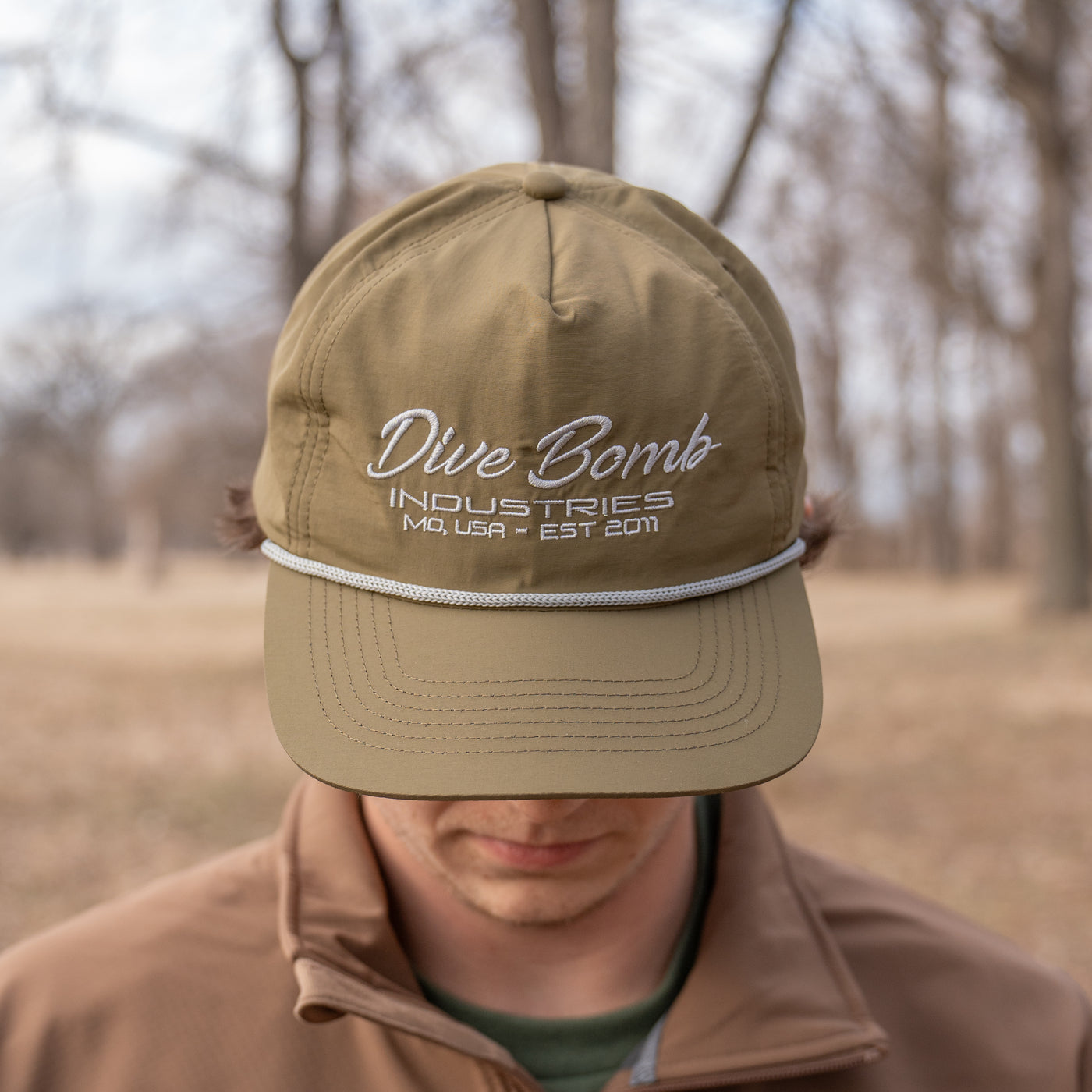 Script Text Parachute Rope Hat