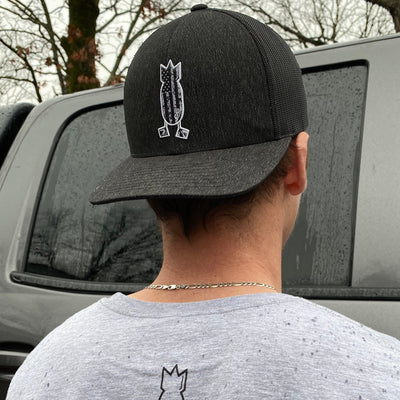 Blackout American Flag Snapback Hat
