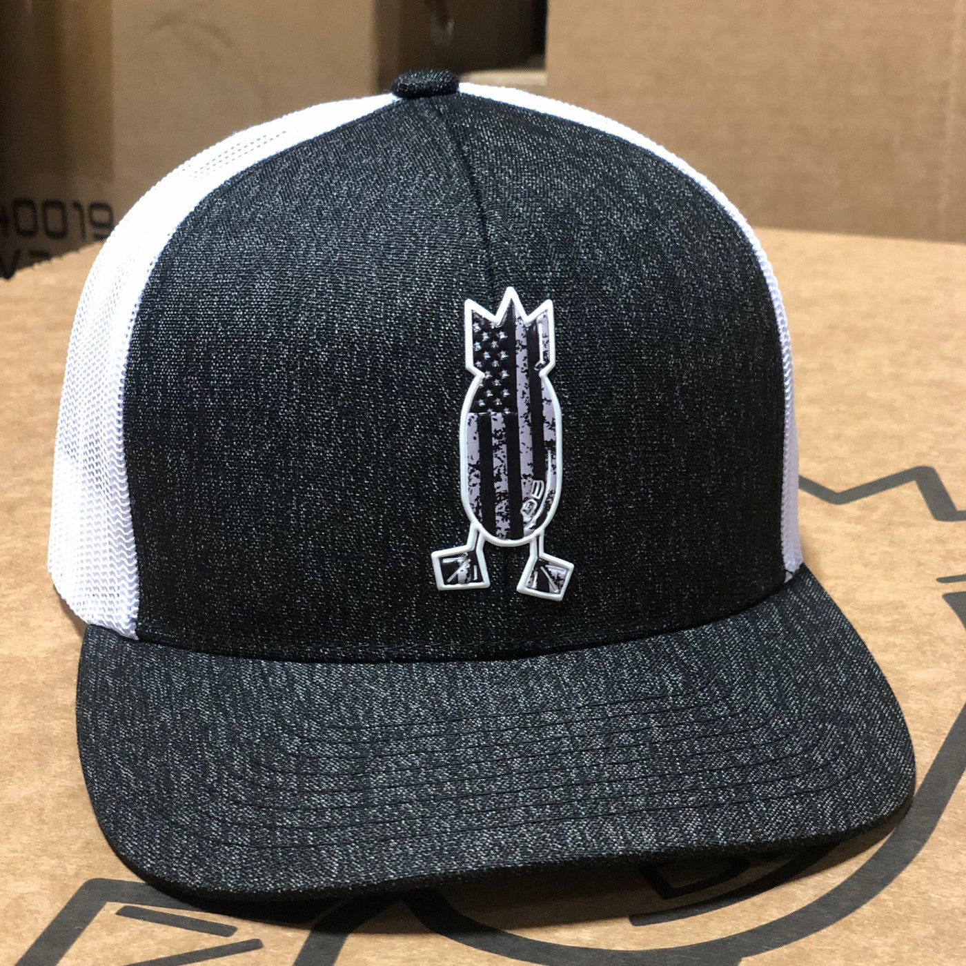 Blackout American Flag Snapback Hat