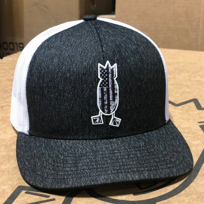 Blackout American Flag Snapback Hat