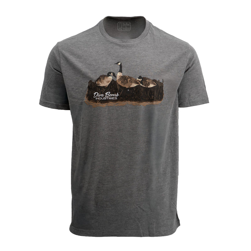 Goose Hunting Tee Grey Frost S