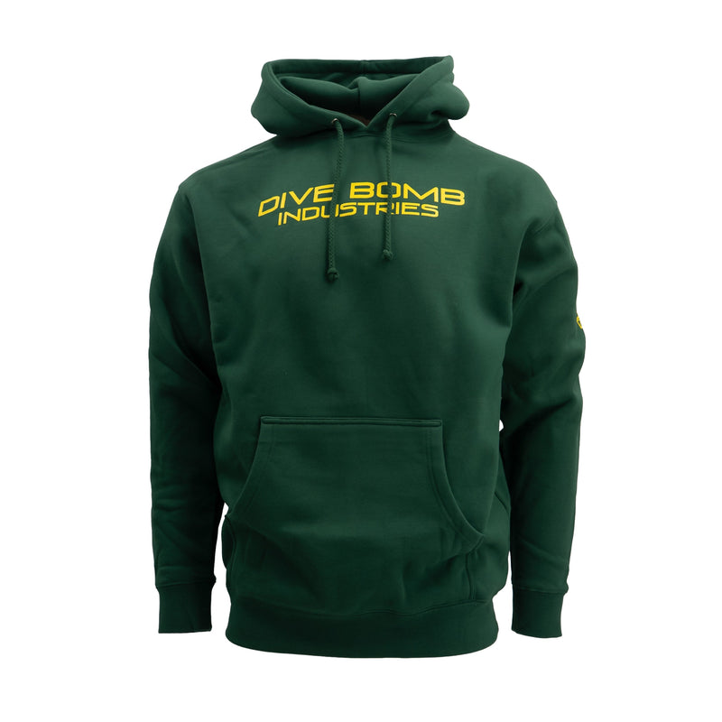 Classic Text Hoodie Dark Green S
