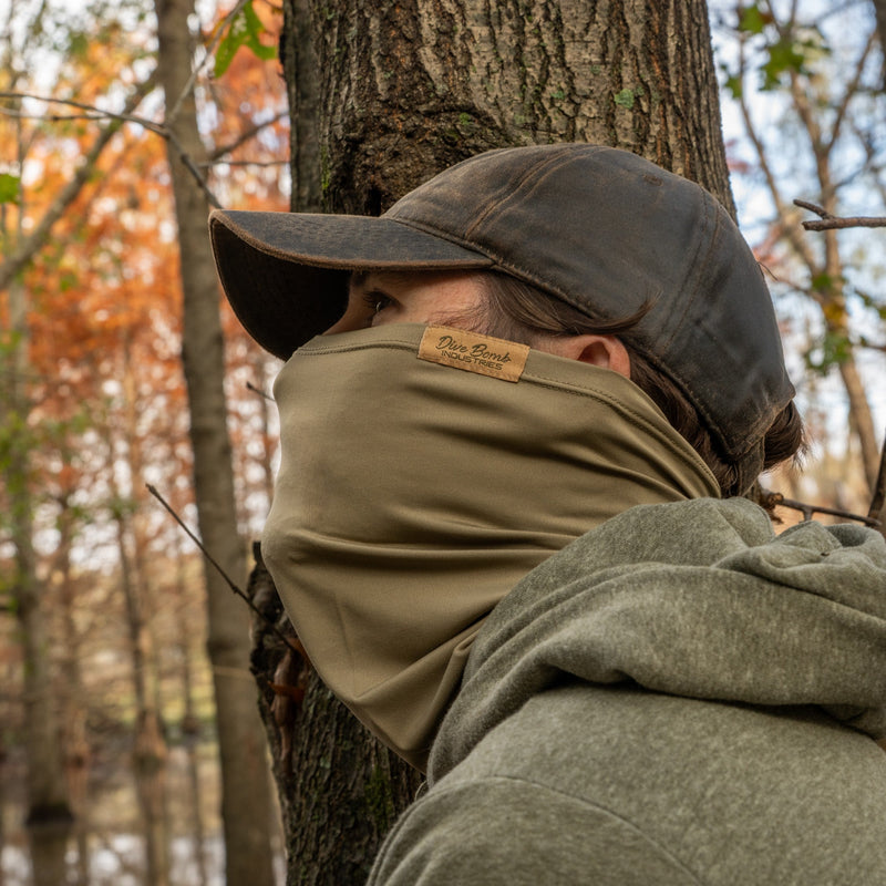 Waterfowl Face Mask Face Shield Covert Green