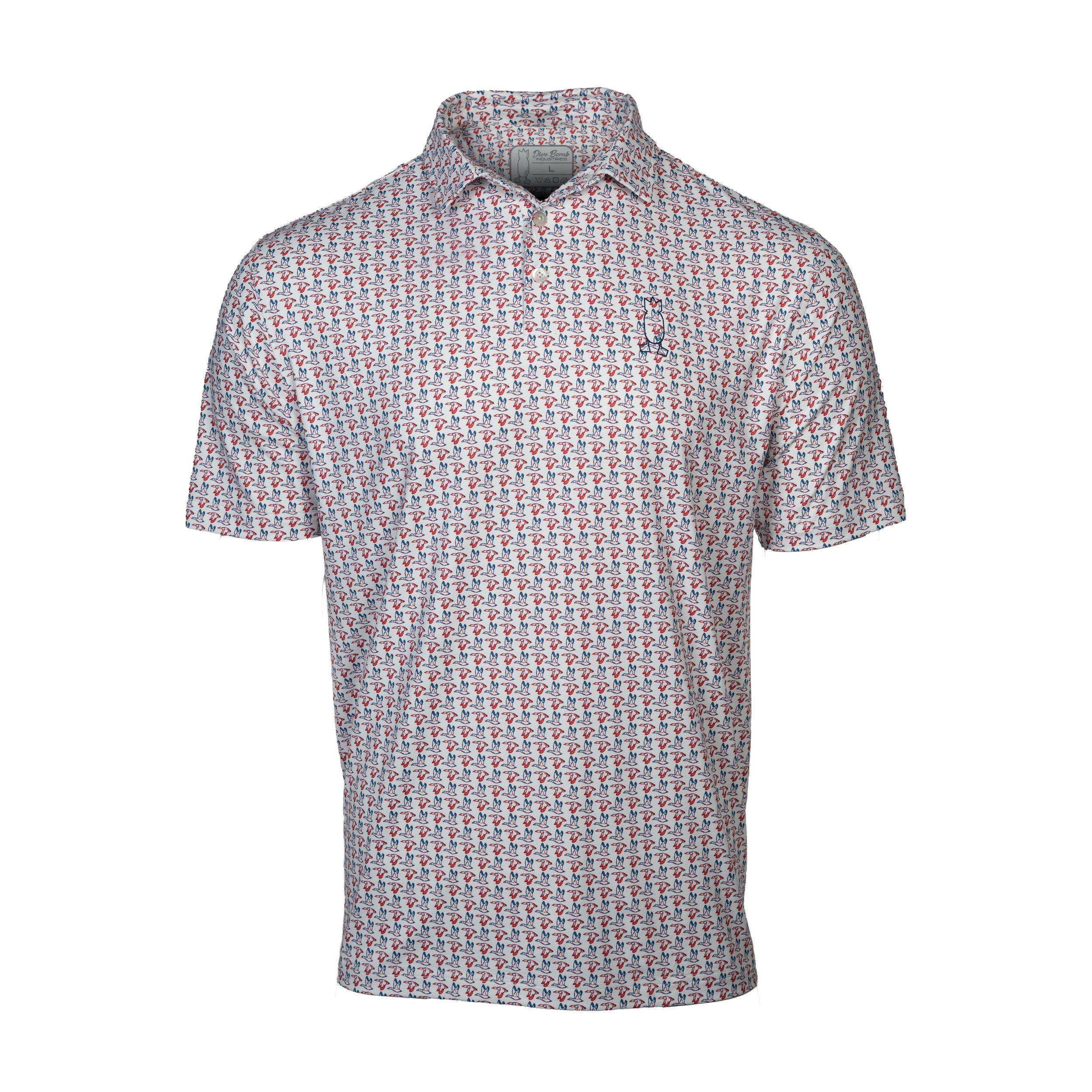 Fairway Collection Golf Polos Red and Blue Ducks S