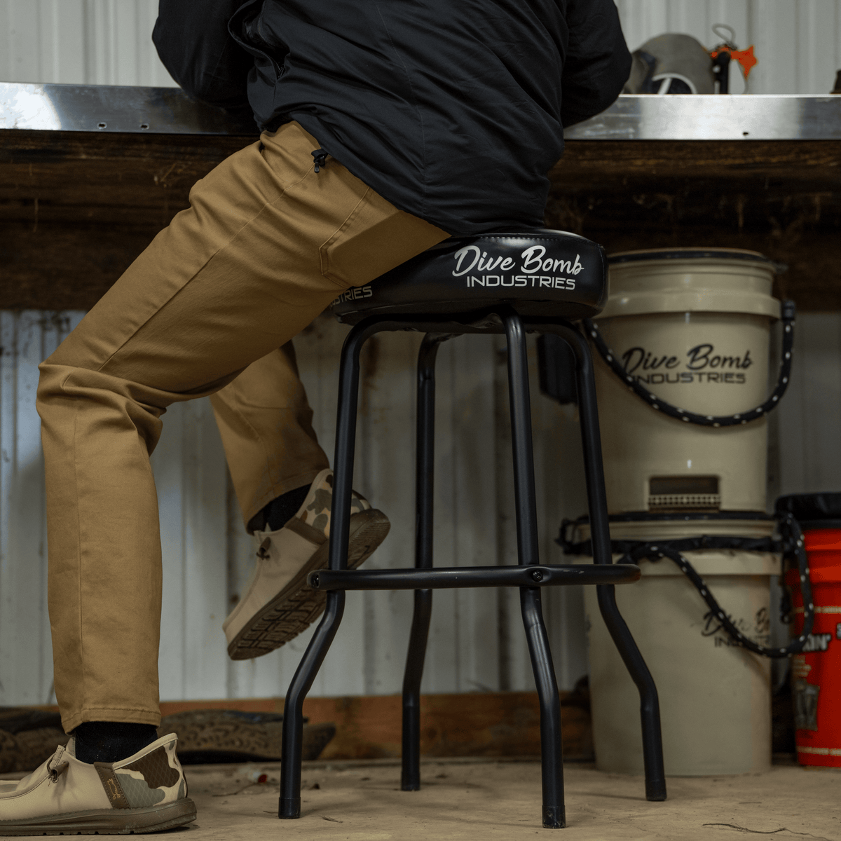 Dive Bomb Shop Stool | Heavy-Duty & Comfortable For Workspaces