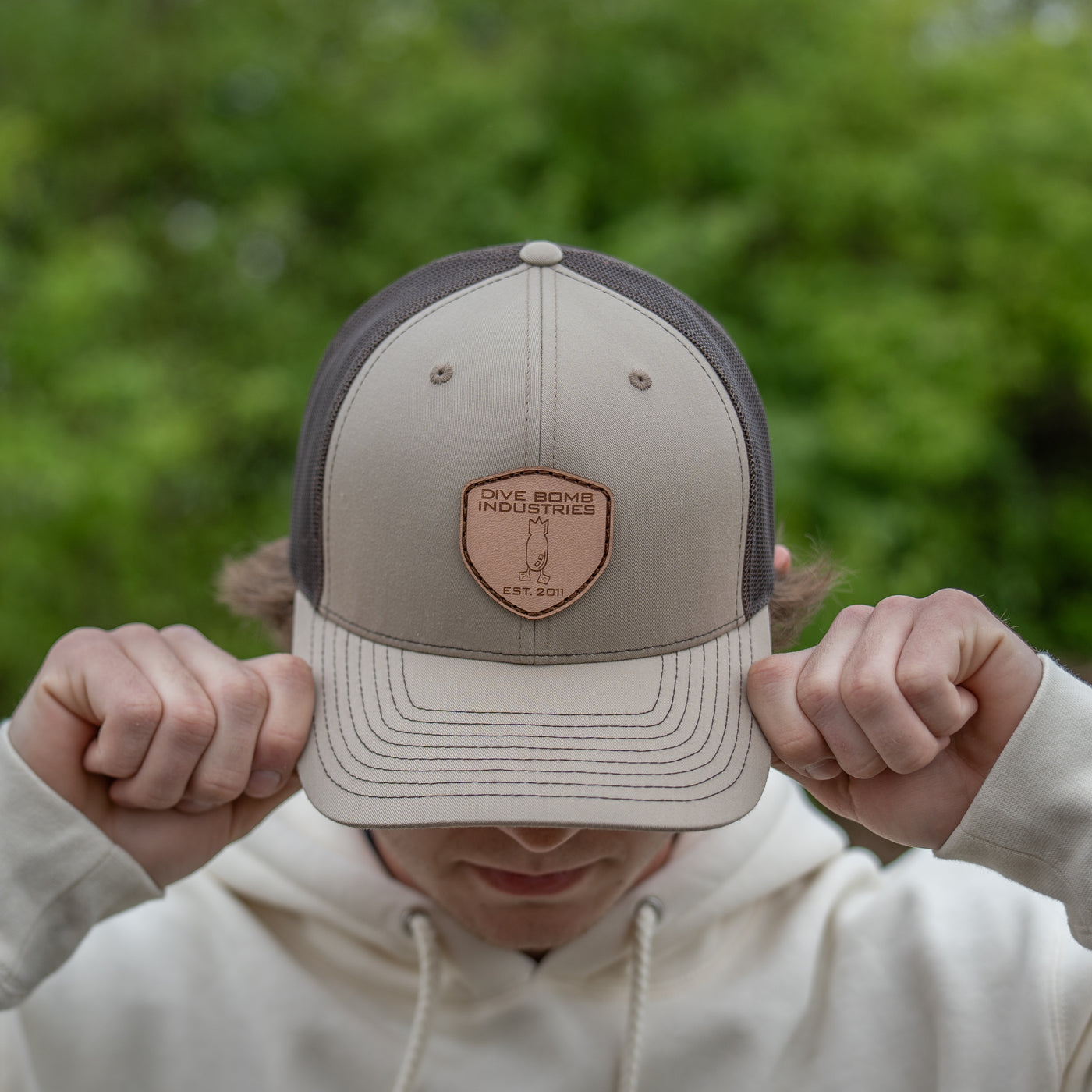 DB Leather Shield Snapback Hat