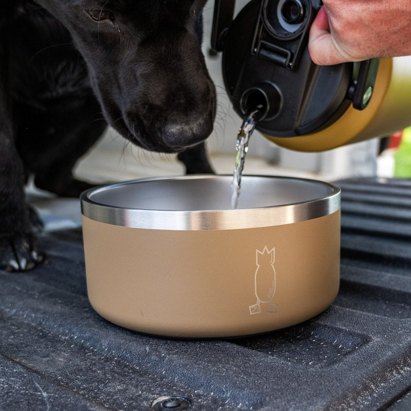 Large Dog Bowl Otter Brown