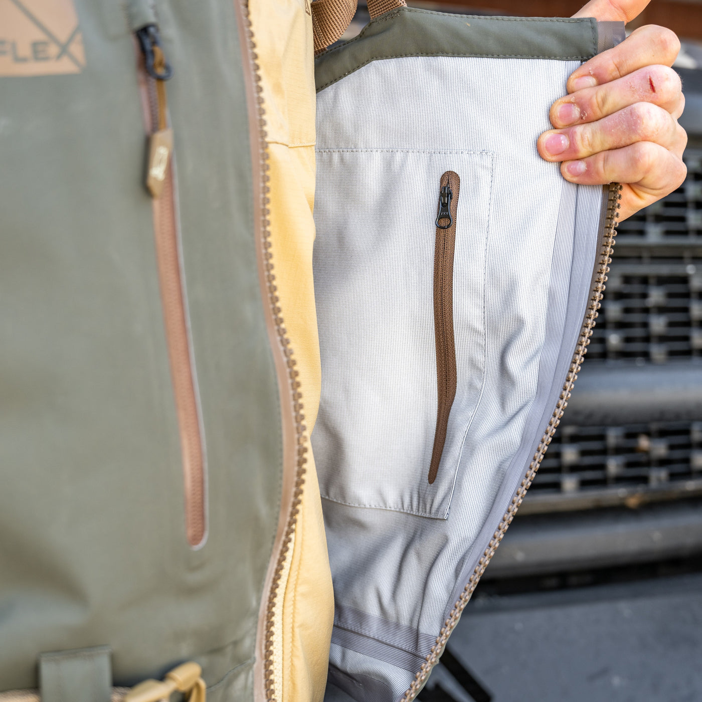 Zip Duck Hunting Waders - Covert Green