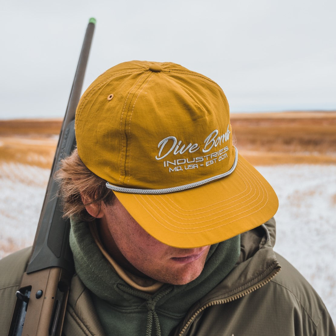 Script Text Parachute Rope Hat