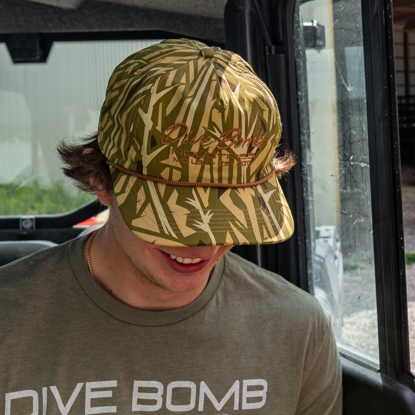 Script Text Parachute Rope Hat