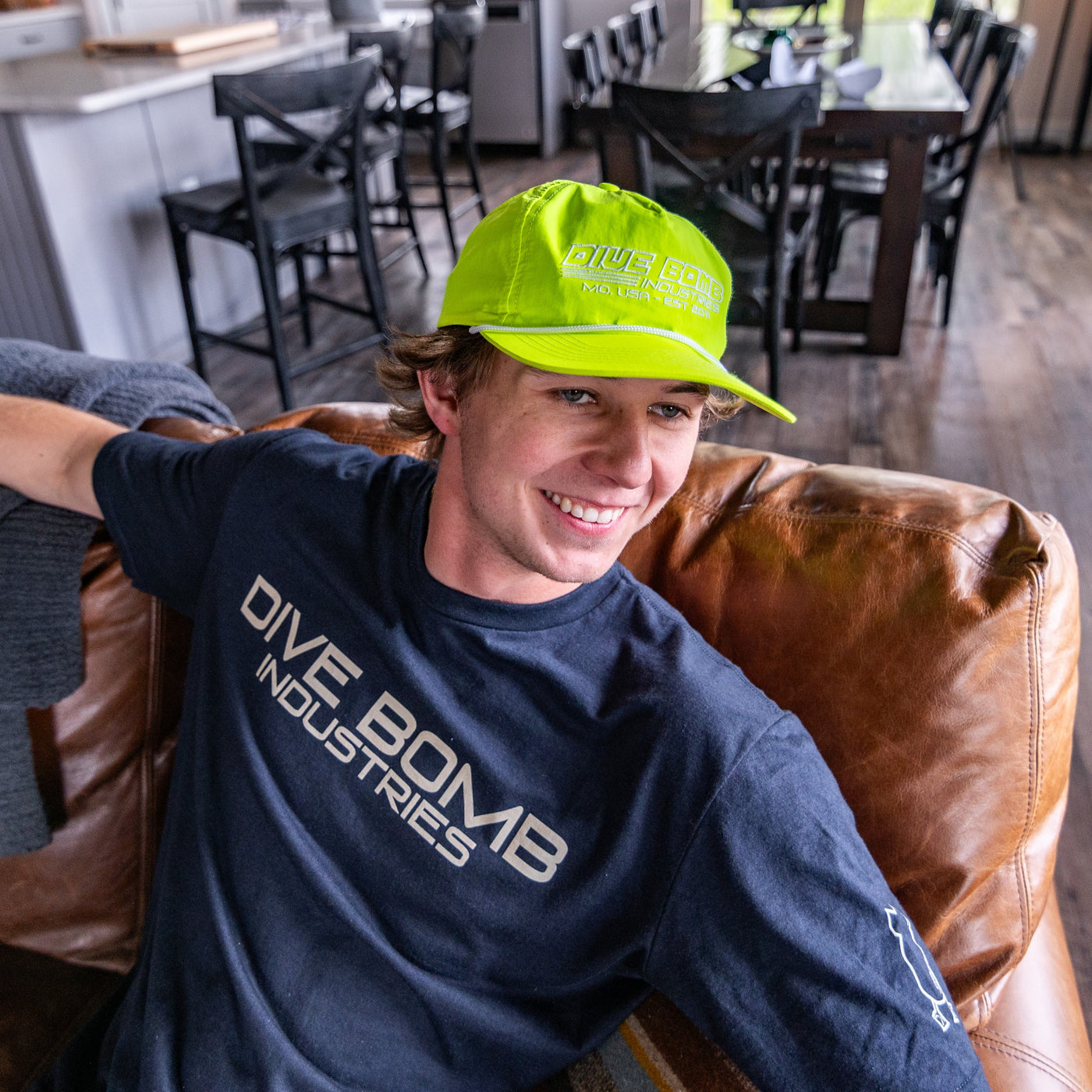 Retro Text Neon Parachute Rope Hat