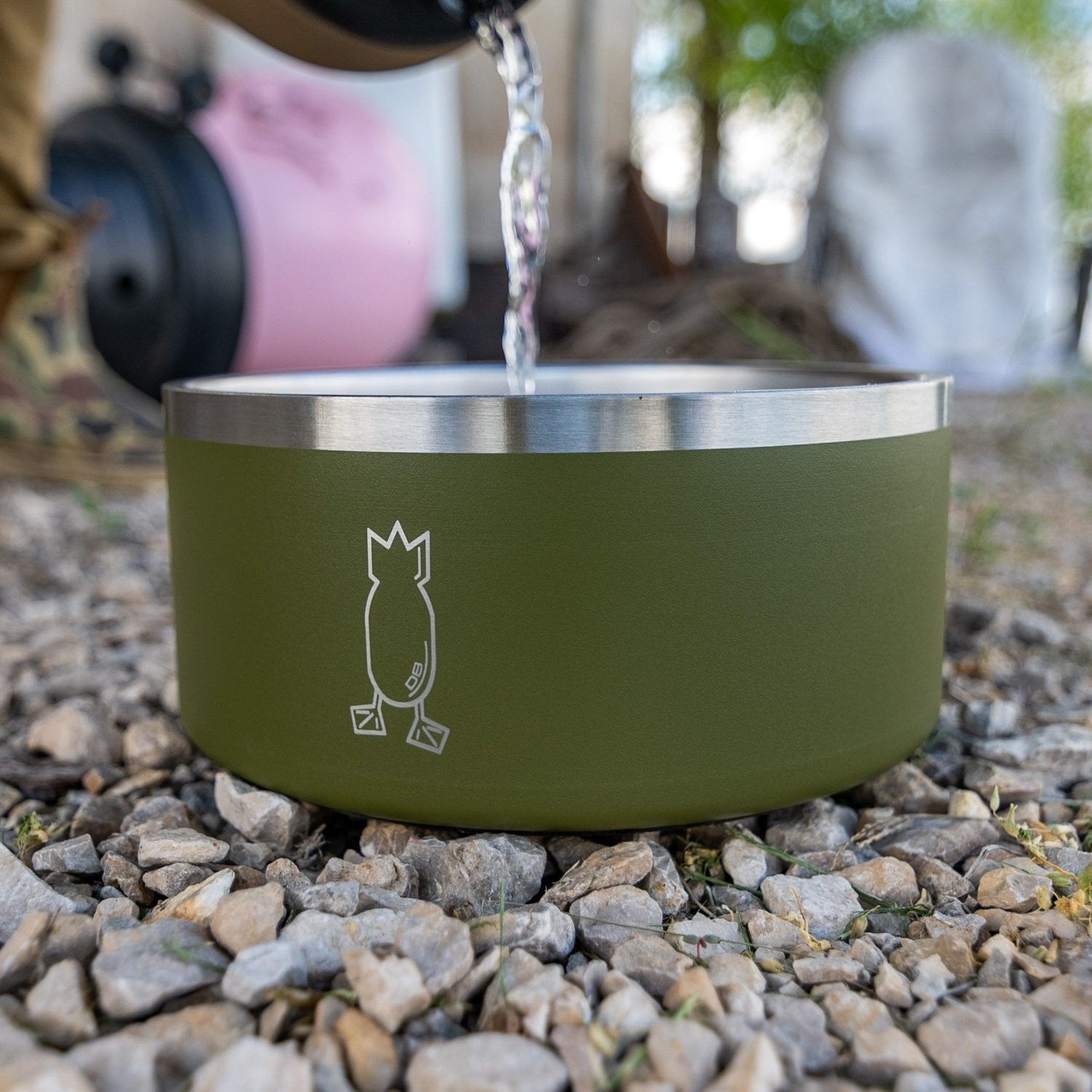 Large Dog Bowl Covert Green