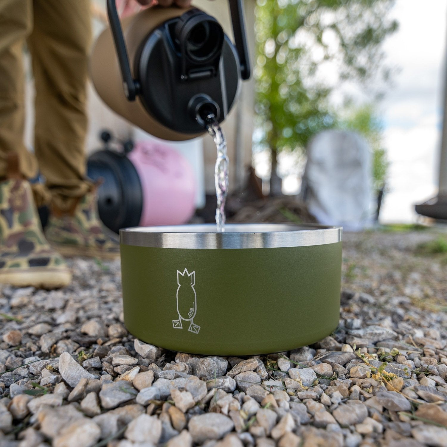 Dog Bowl Covert Green