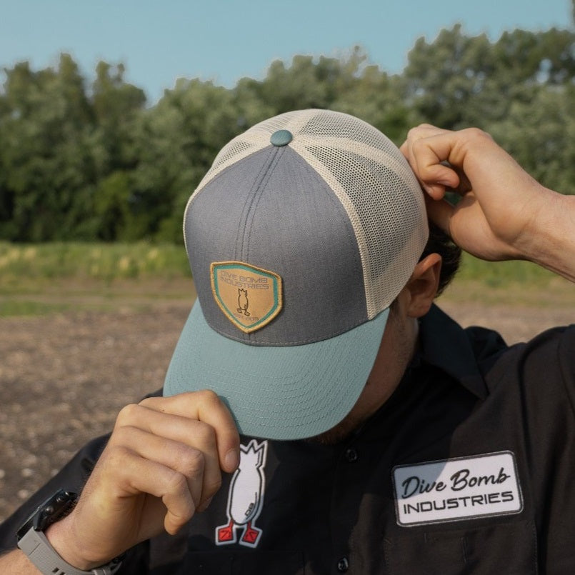 Woven Shield Snapback Hat