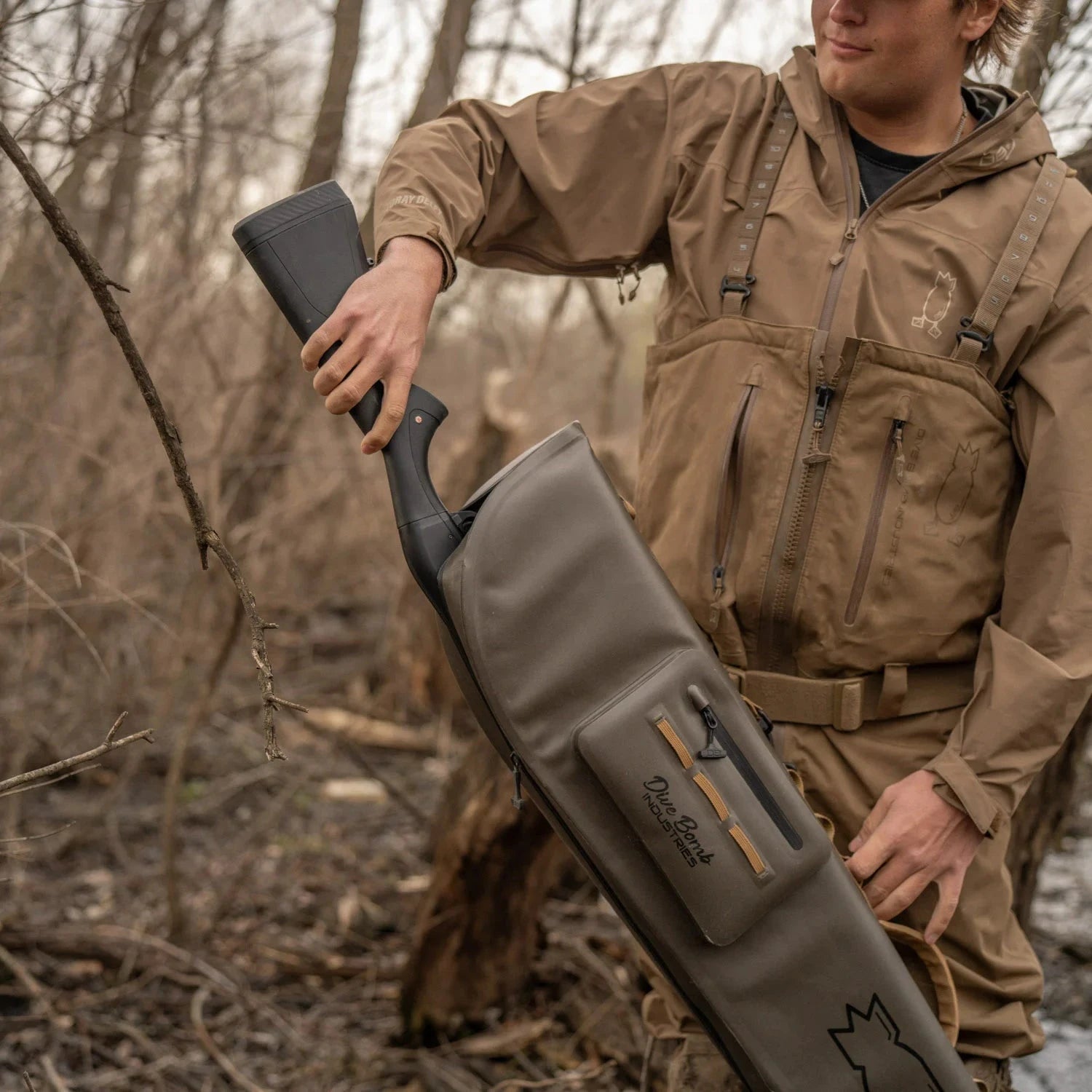 TOURBN 52-Inch Nylon Shotgun Storage Bag - Padded Soft Case With Zipper Pocket & Shoulder Strap