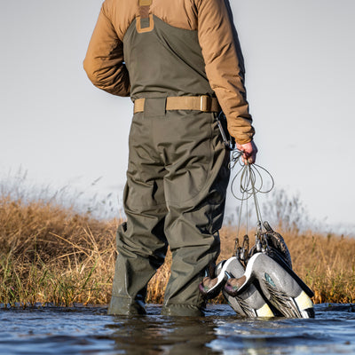 Zip Duck Hunting Waders - Covert Green