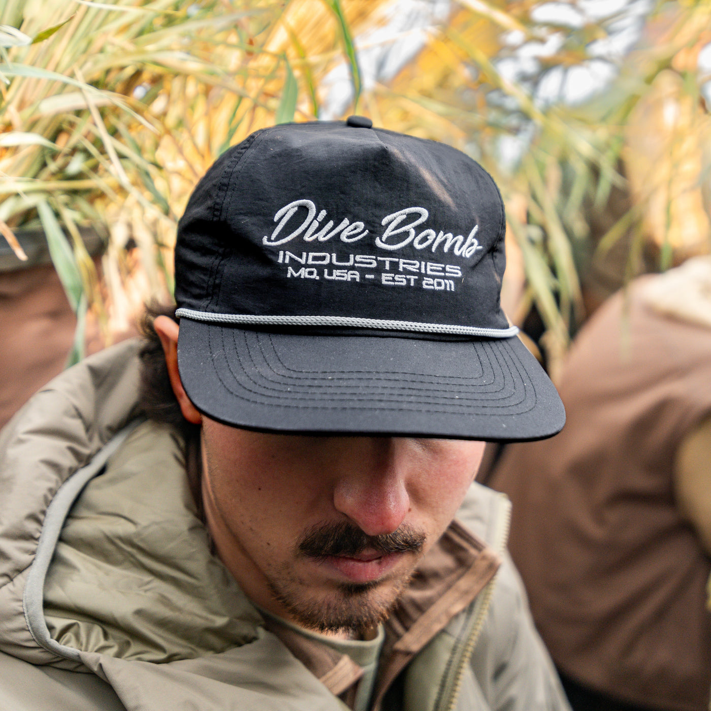 Script Text Parachute Rope Hat