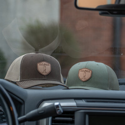 DB Leather Shield Snapback Hat
