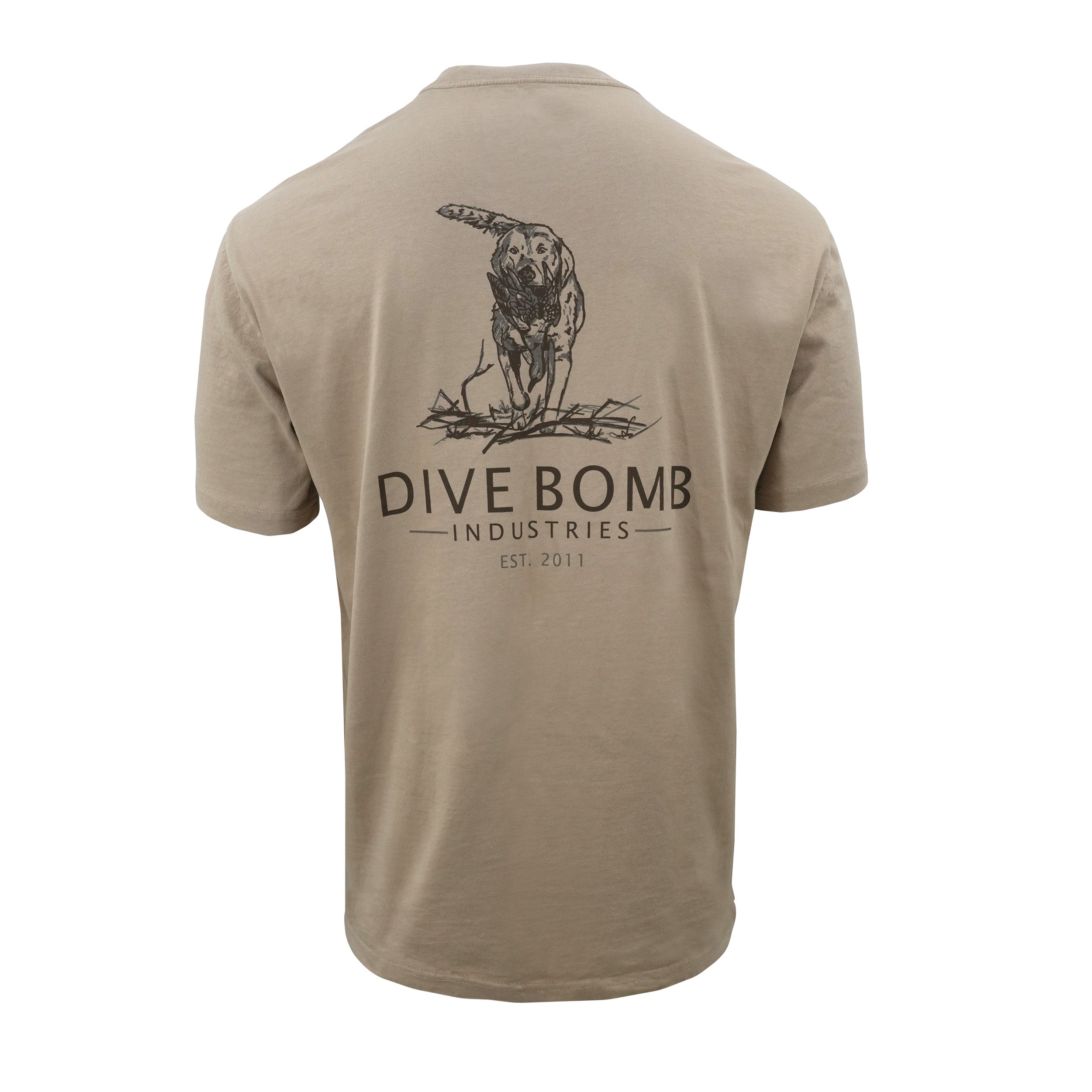 Vintage Duck Dog Tee Faded Khaki Small