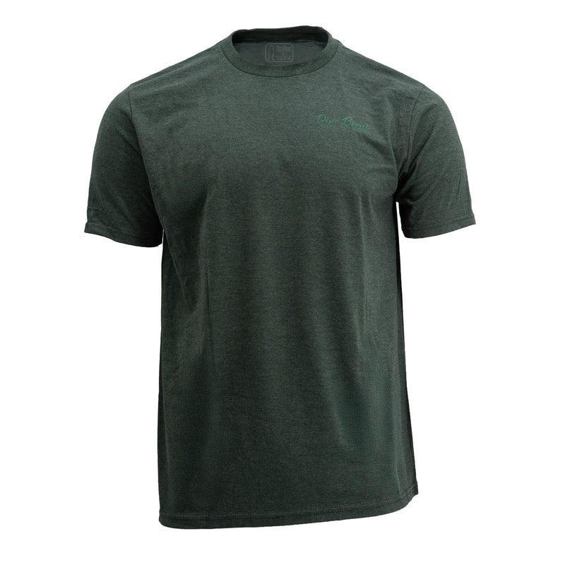 Wood Duck Tee Heathered Forest Green S