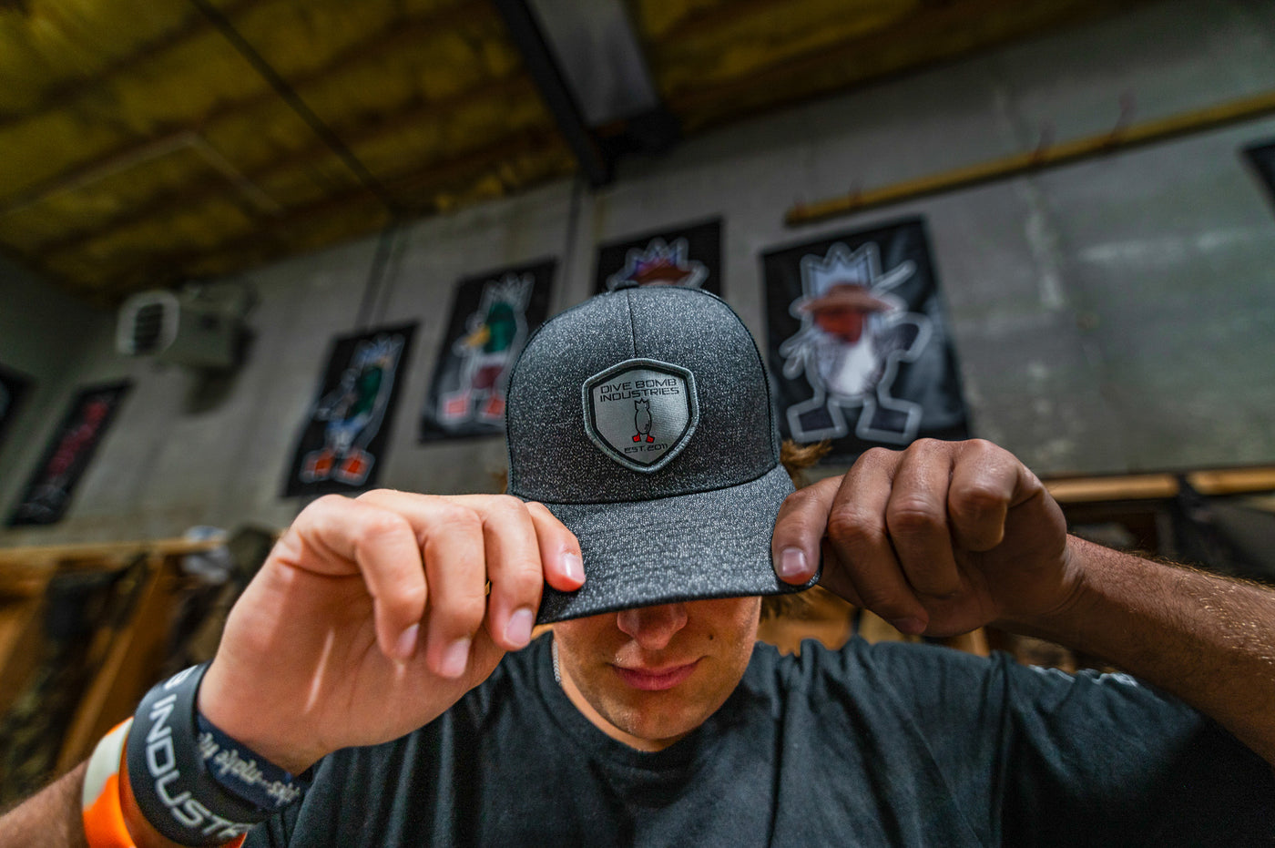 Woven Shield Snapback Hat