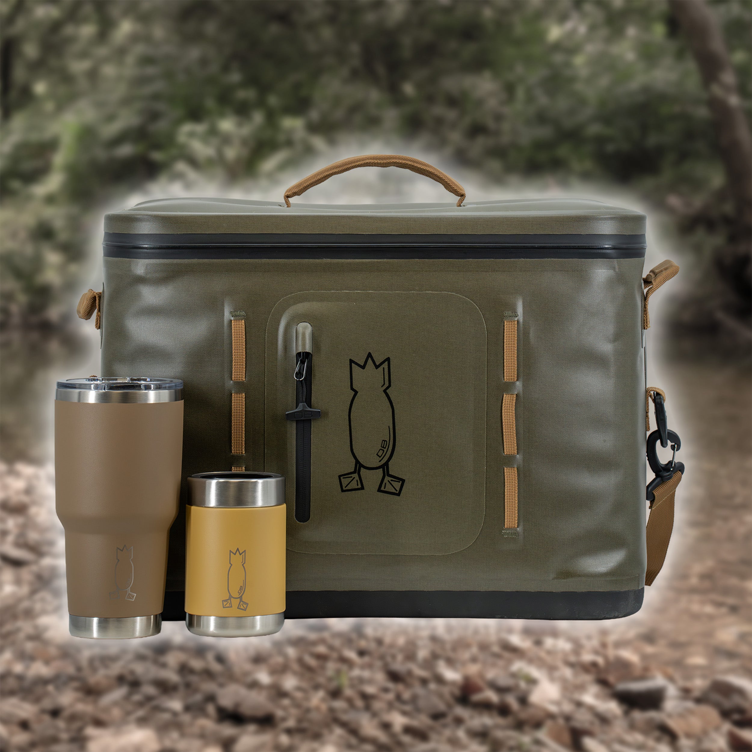 Zippered Cooler and Drinkware Bundle