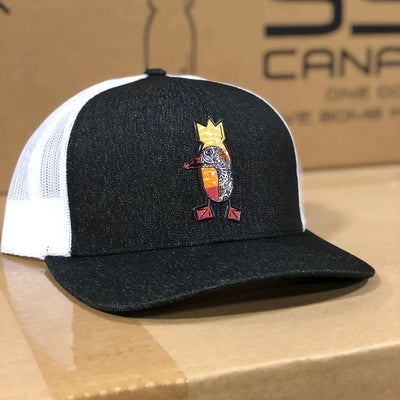 Diablo Blanco Snapback Hat (Black Heather/White)