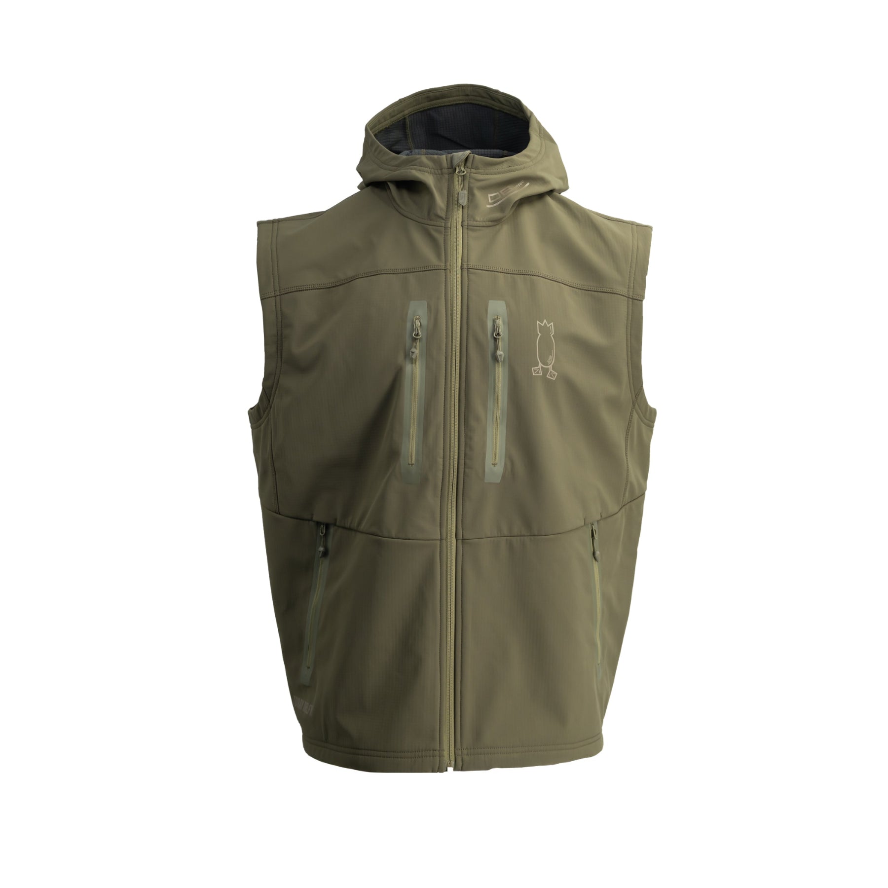 Hooded Vest Covert Green S