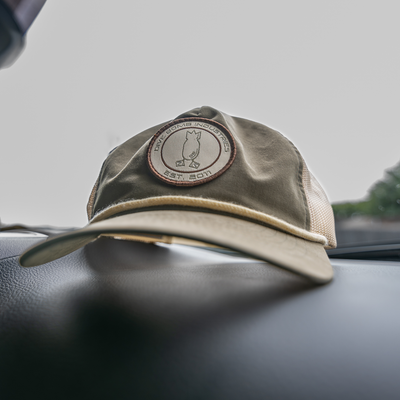 Woven Circle Patch Unstructured Hat