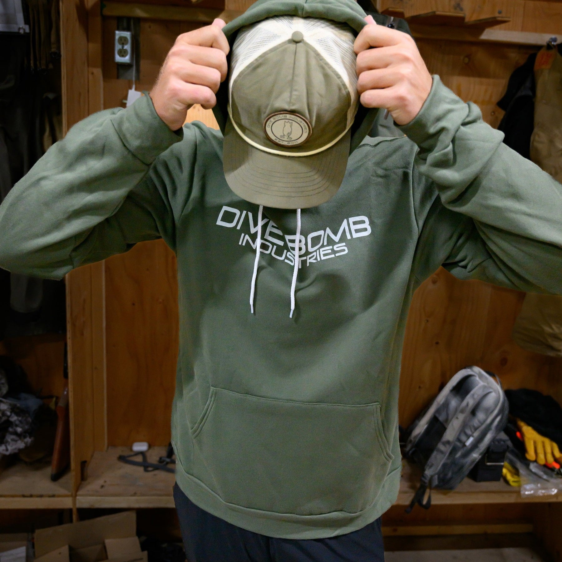 Classic Text Premium Fleece Hoodie - Unisex Hoodies | Dive Bomb Industries