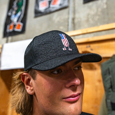Worn American Flag Snapback Hat