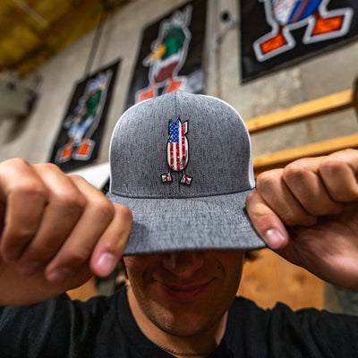 Worn American Flag Snapback Hat