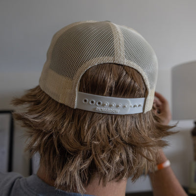 Woven Circle Patch Unstructured Hat