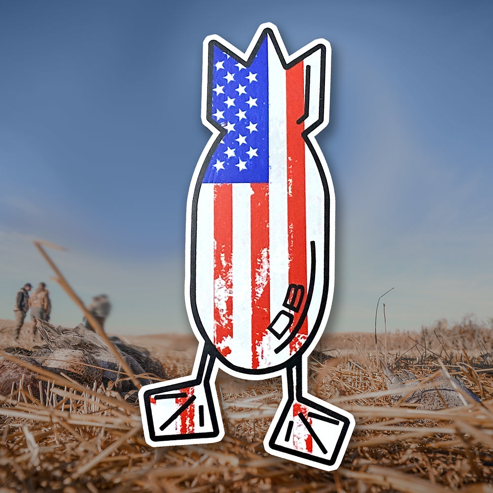 Worn American Flag 4' Trailer Decal